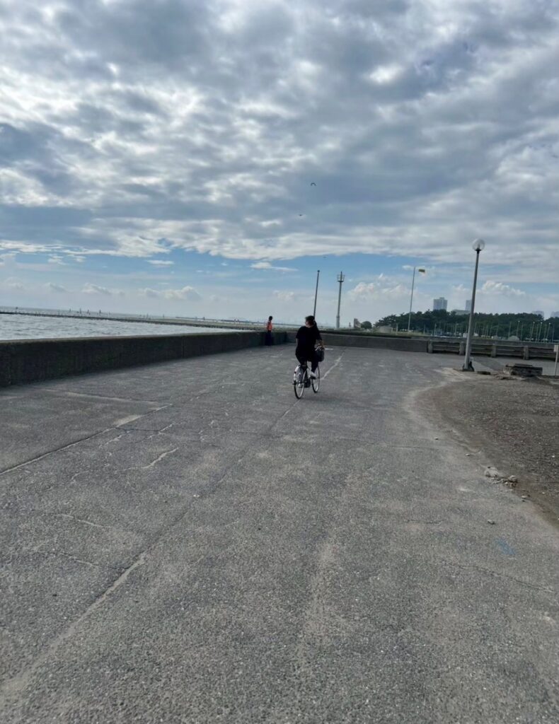 検見川浜へのサイクリング